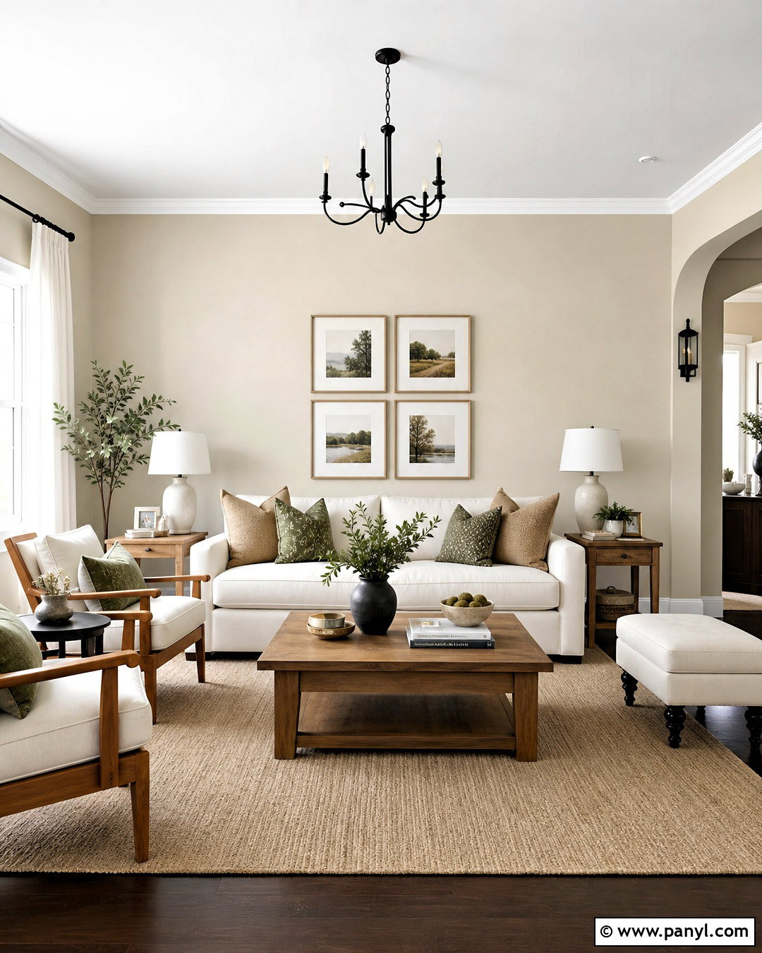 Accessible Beige Living Room With White Trim - 20 accessible beige living room ideas