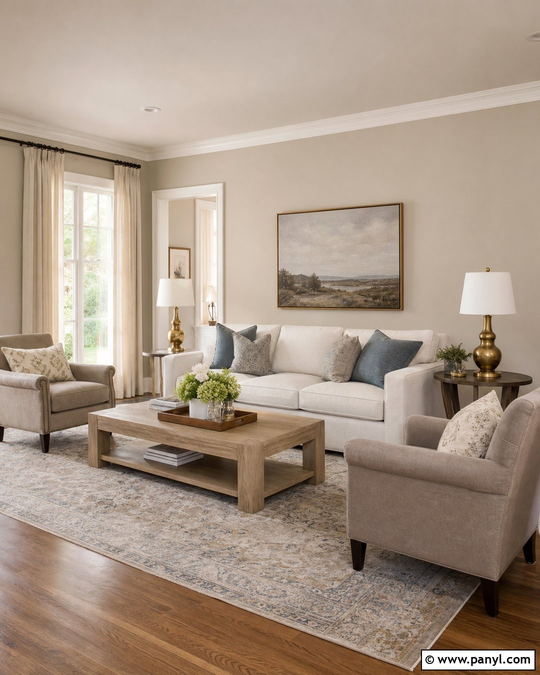 Accessible Beige Living Room With White Trim - 35 Accessible Beige Sherwin Williams Walls