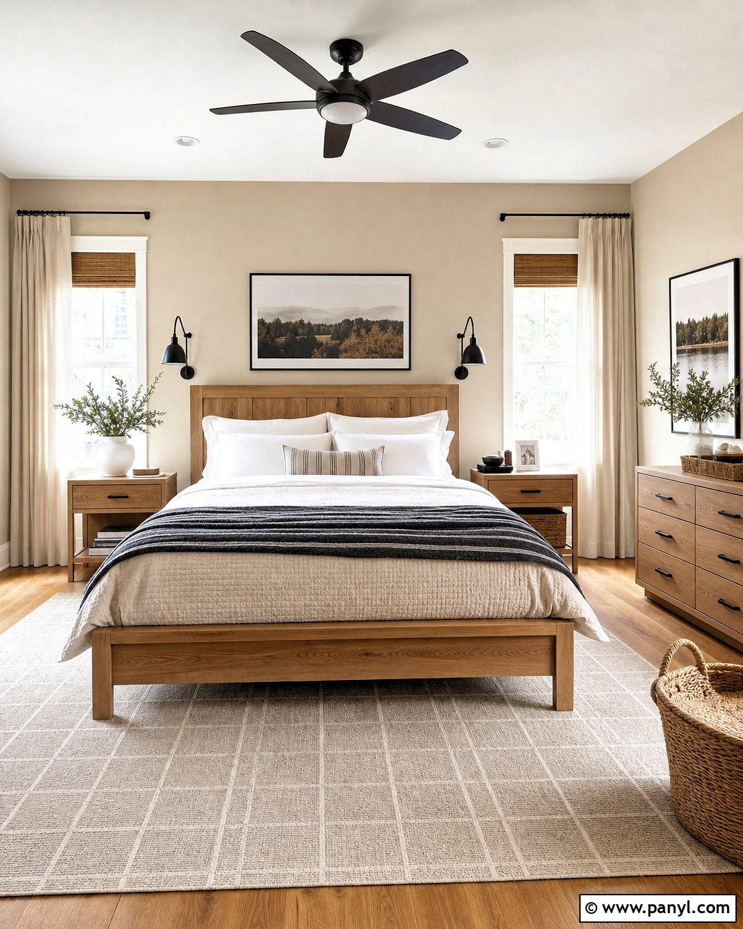 Accessible Beige Modern Farmhouse Bedroom - 20 accessible beige bedroom ideas