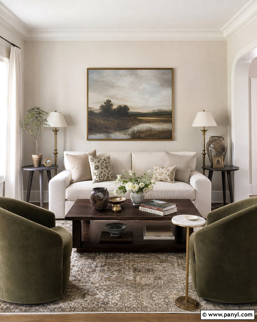 Accessible Beige Modern Traditional Room With Alabaster Trim - 25 Accessible Beige Walls Alabaster Trim Ideas