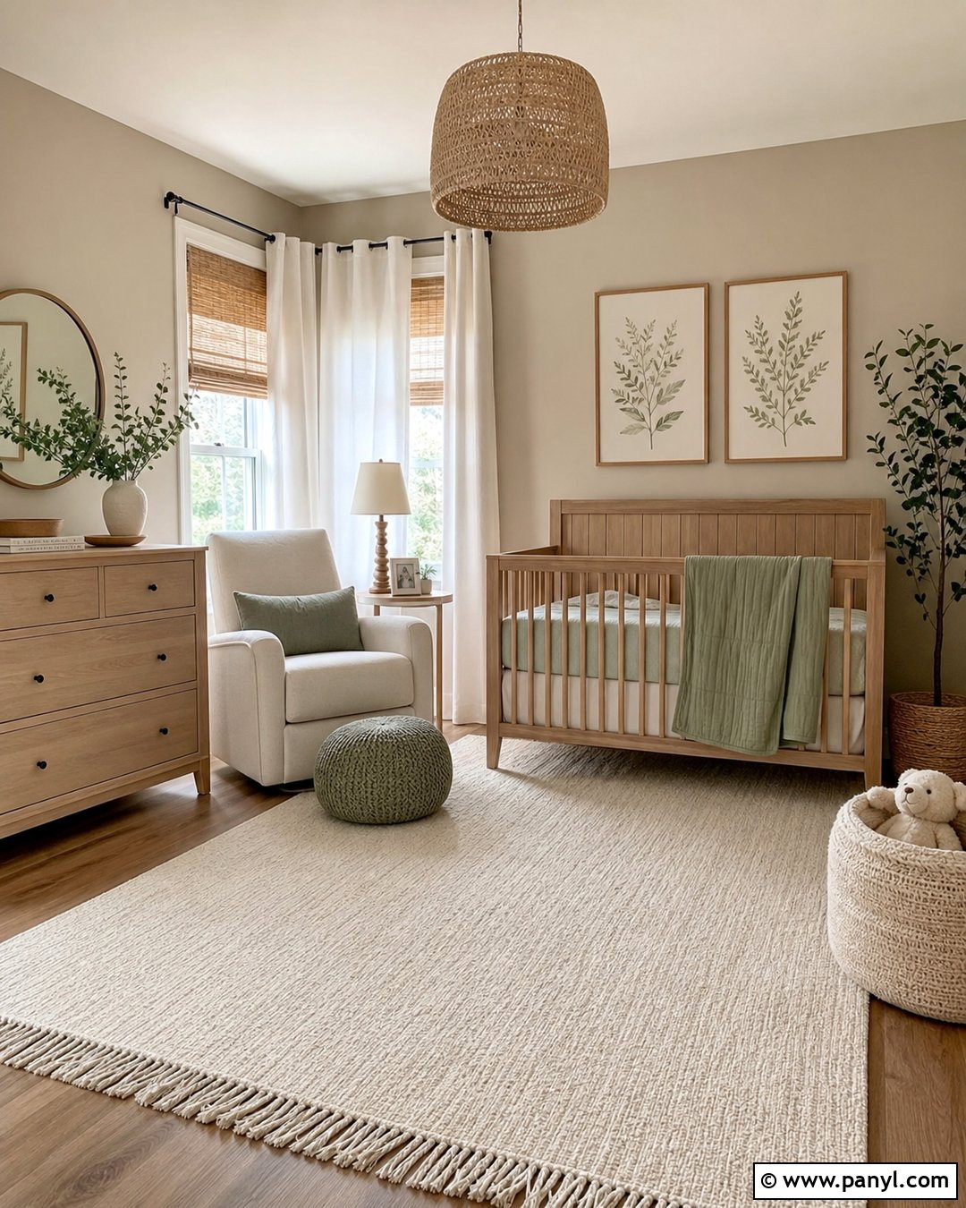 Accessible Beige Nursery With Natural Wood - 35 Accessible Beige Walls