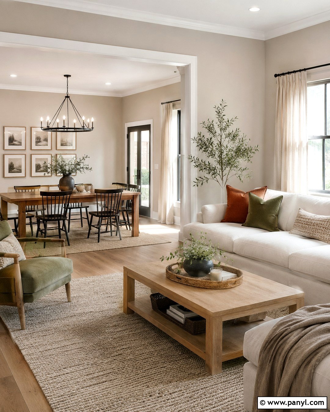 Accessible Beige Open-Concept Room - 20 Tan Wall Paint Colors
