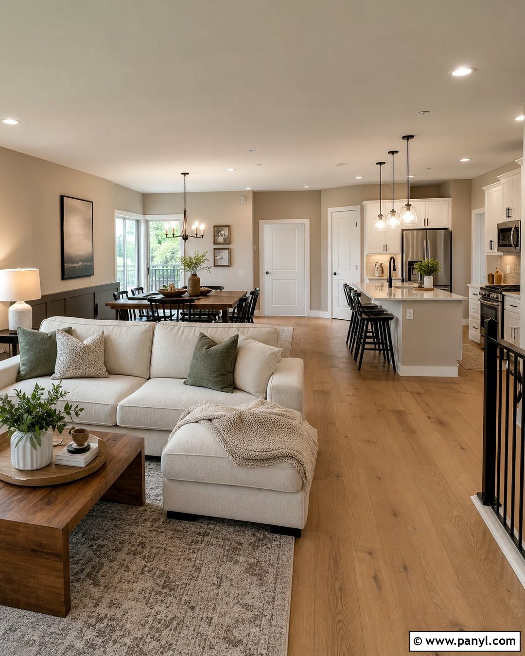 Accessible Beige Open Concept Space - 35 Accessible Beige Walls