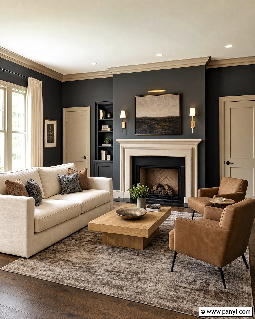 Accessible Beige Trim With Charcoal Walls - 20 accessible beige sherwin williams trim ideas
