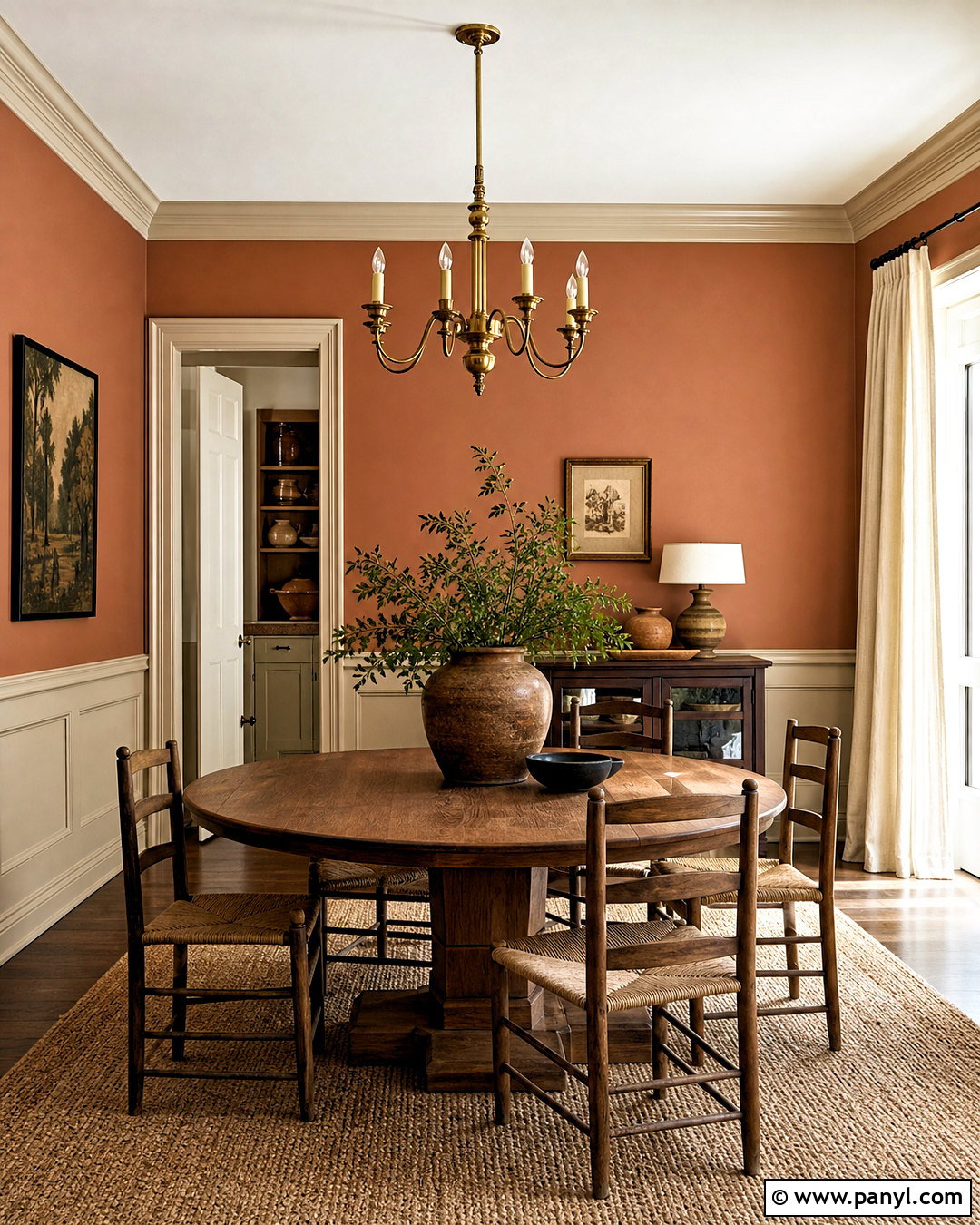 Accessible Beige Trim With Terracotta Walls - 20 accessible beige sherwin williams trim ideas