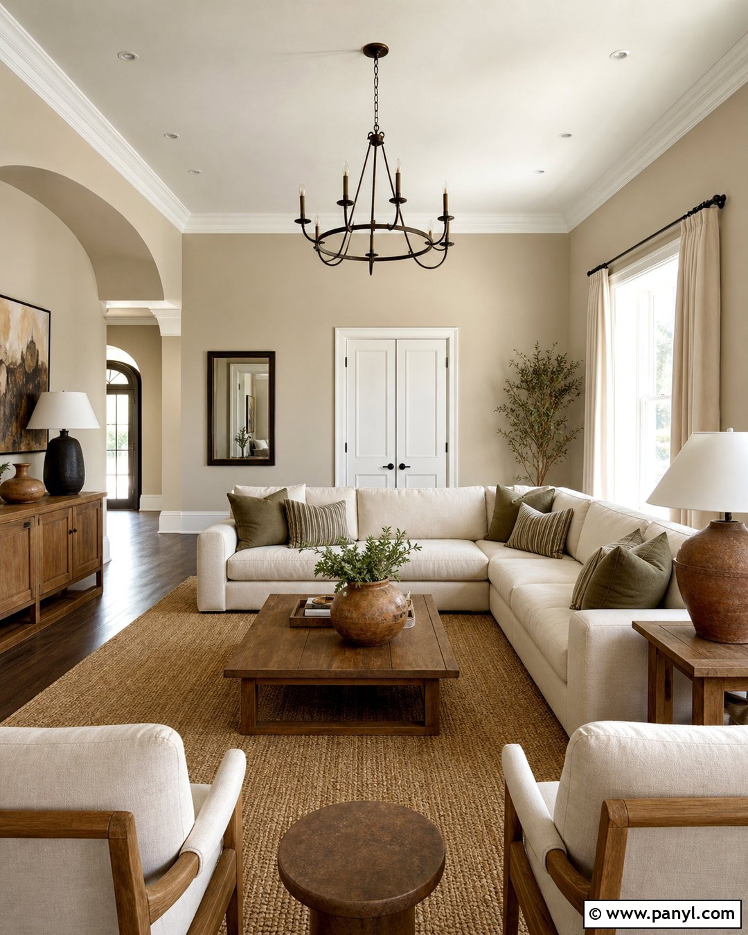 Accessible Beige Walls With Greek Villa Trim - 25 Sherwin Williams Wall And Trim Combo Ideas