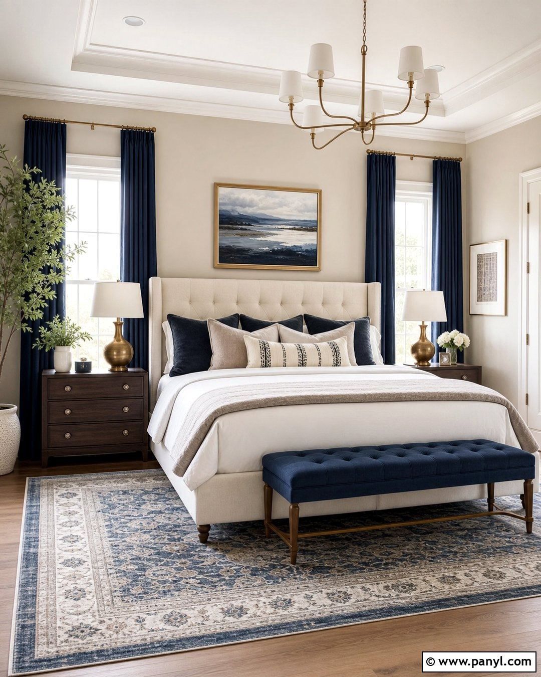 Accessible Beige With Navy Blue And Alabaster Trim - 25 Accessible Beige Walls Alabaster Trim Ideas