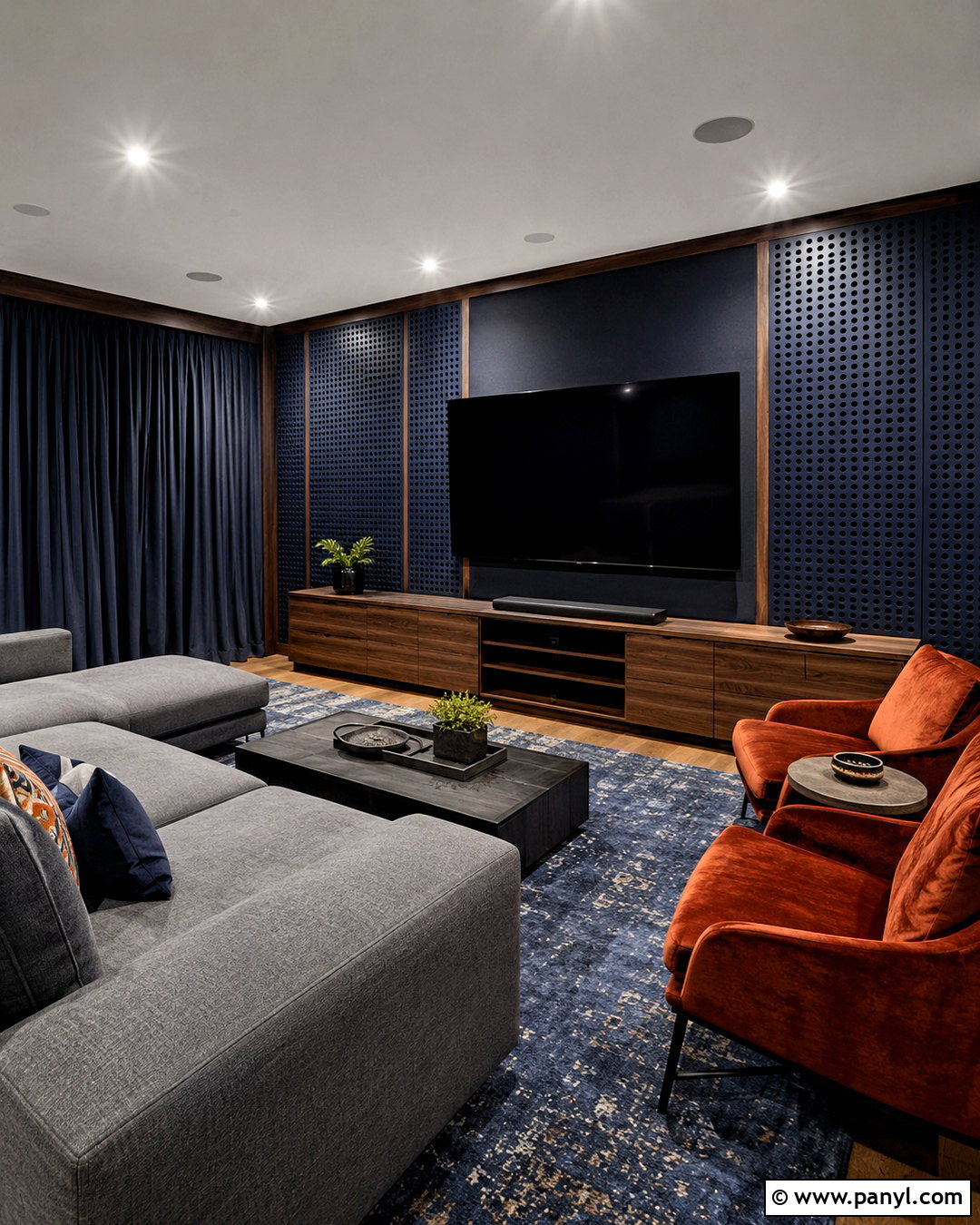 Acoustic Metal Wall Panel Media Room - 20 metal wall panel ideas
