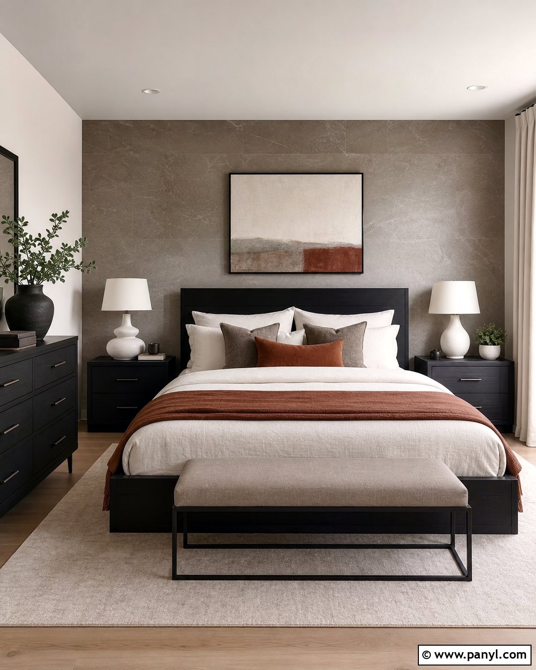 Adaptive Shade Bedroom With Black Furniture - 35 adaptive shade sherwin williams ideas