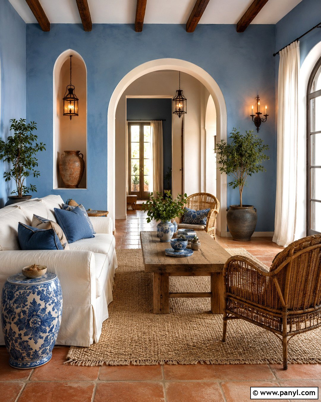 Aegean Blue Mediterranean Wall Color - 20 Mediterranean Wall Colors