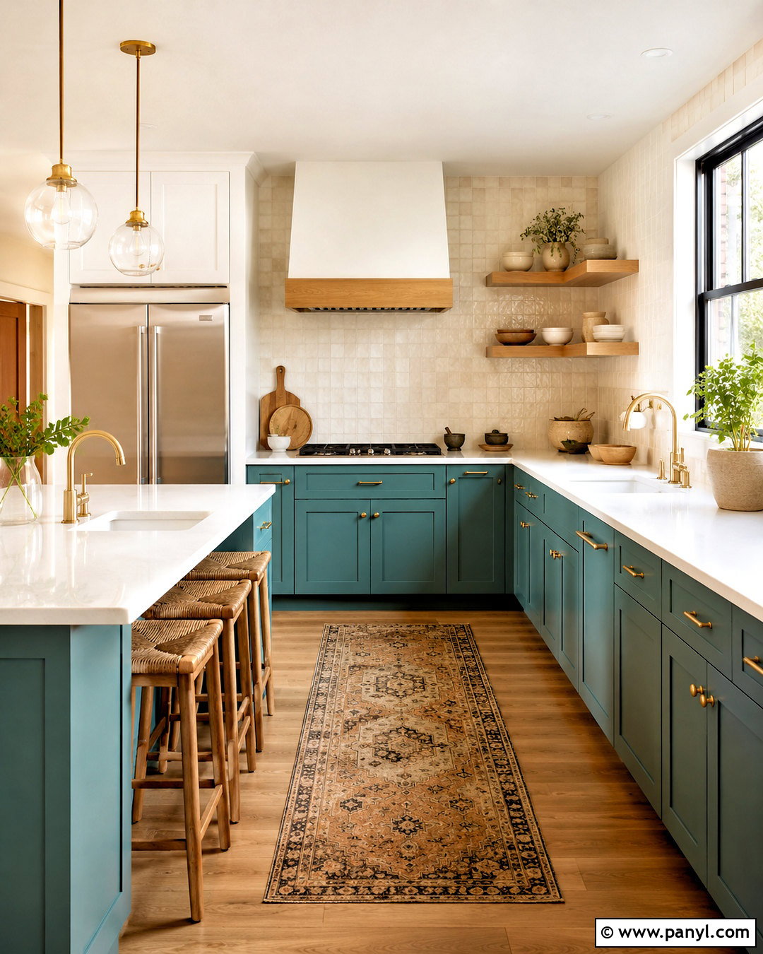 Aegean Teal 2136-40 Kitchen Cabinets - 20 light teal paint colors