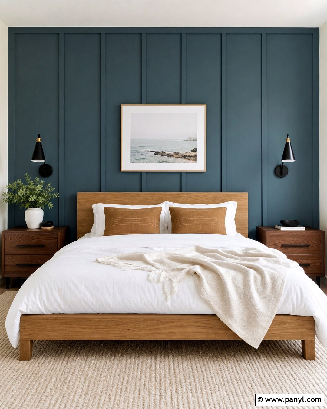 Aegean Teal Board And Batten Accent Wall - 20 Aegean Teal Accent Wall Ideas