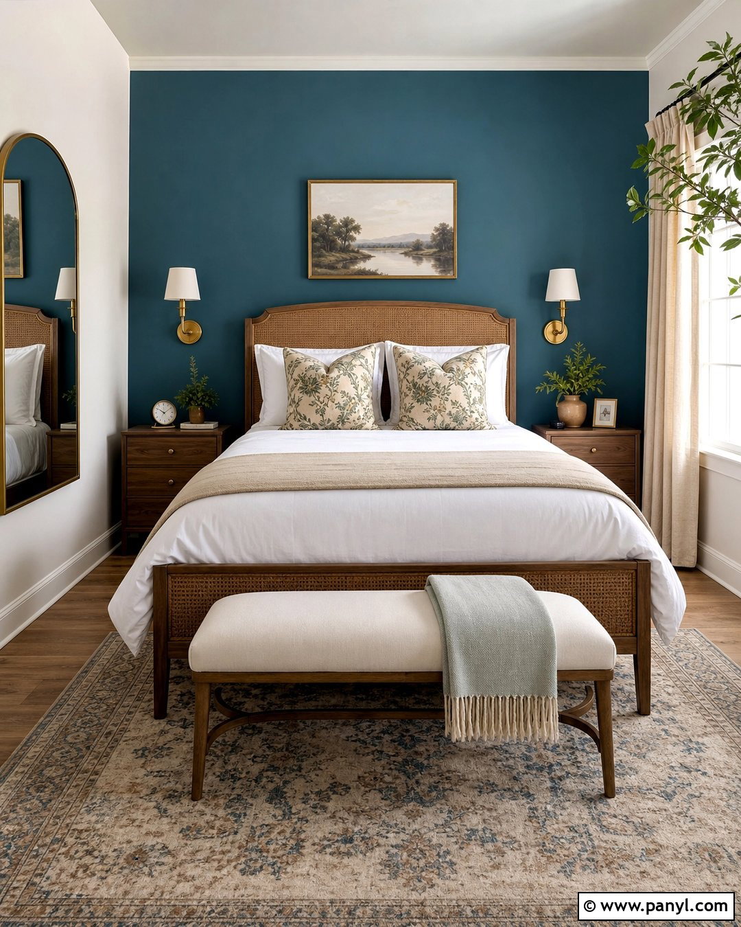Aegean Teal Guest Room Accent Wall - 20 Aegean Teal Accent Wall Ideas