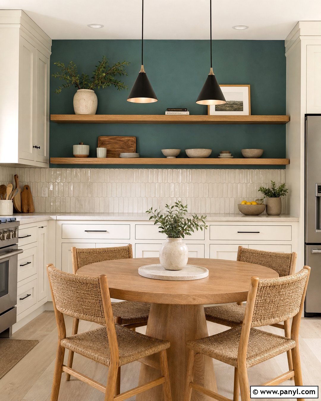 Aegean Teal Kitchen Accent Wall - 20 Aegean Teal Accent Wall Ideas