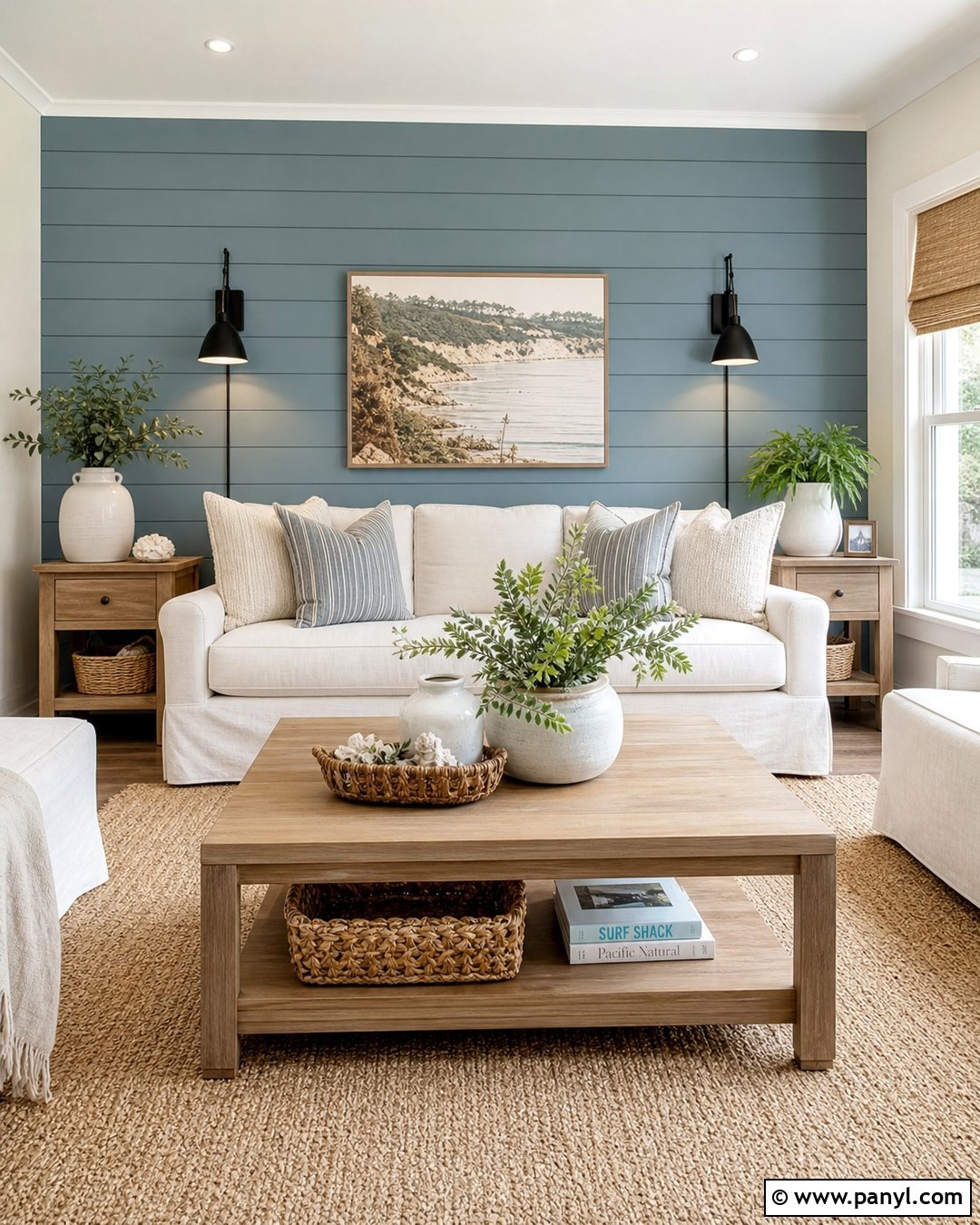 Aegean Teal Shiplap Accent Wall - 20 Aegean Teal Accent Wall Ideas