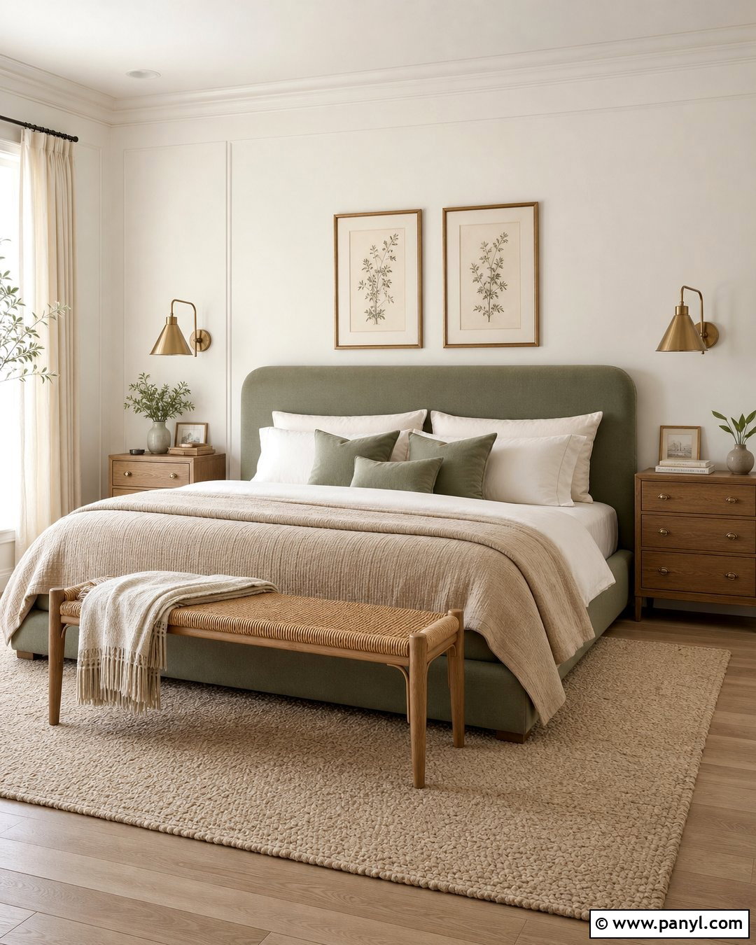 Aesthetic White Bedroom With Sage Green - 25 Sherwin Williams Aesthetic White Walls