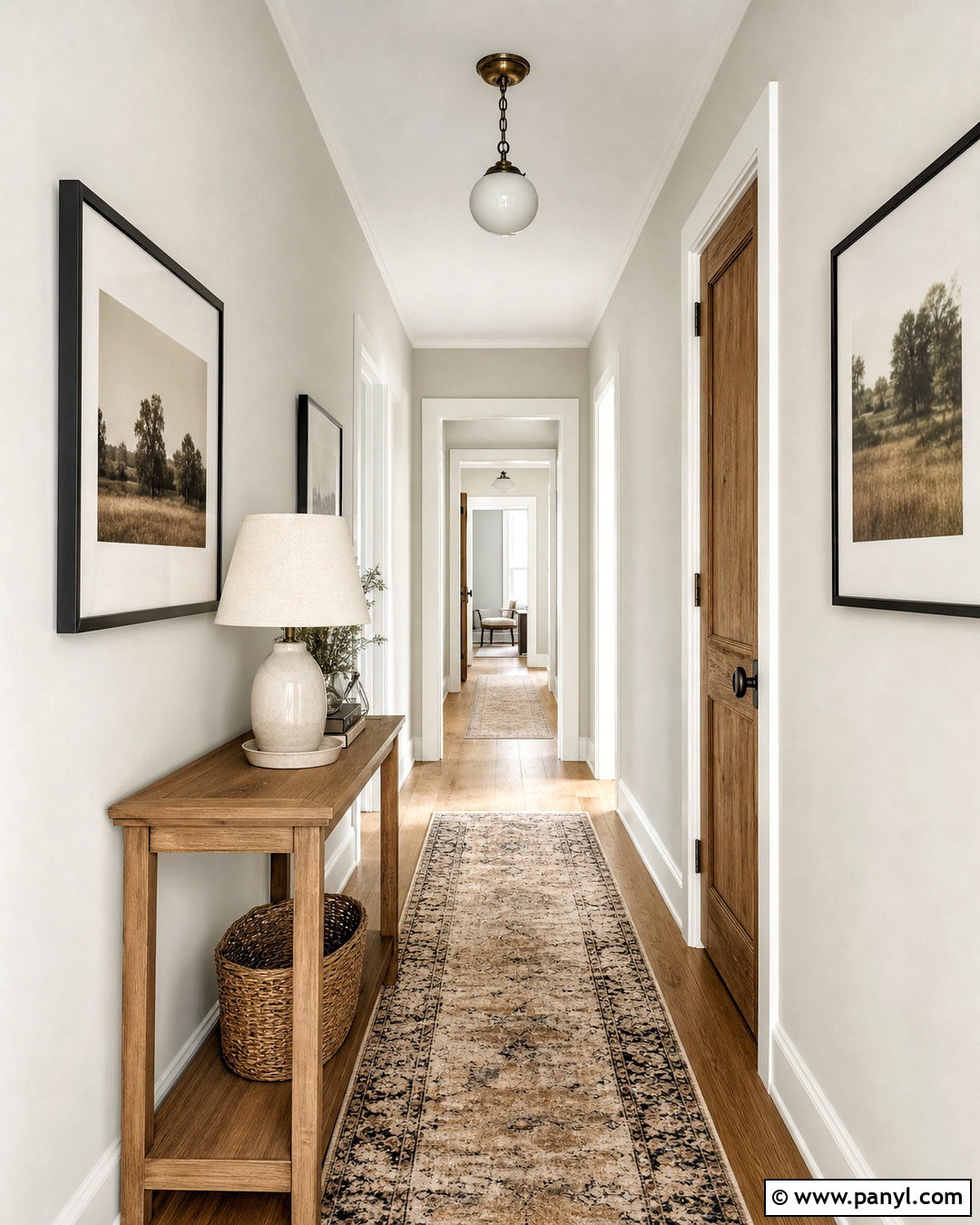 Aesthetic White Hallway - 20 sw greige paint colors