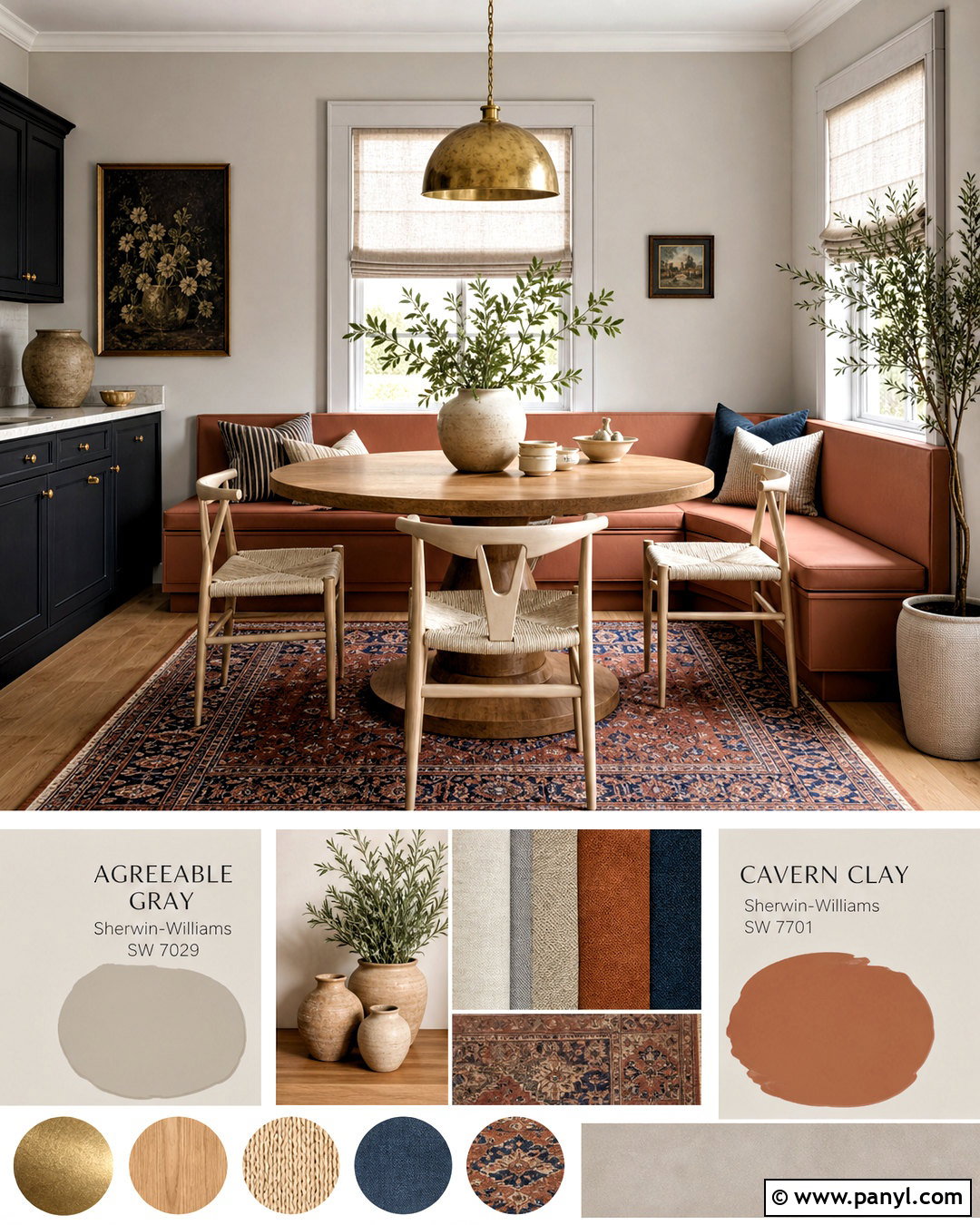 Agreeable Gray And Cavern Clay - 20 agreeable gray coordinating colors