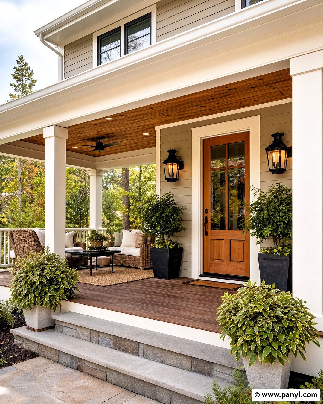 Agreeable Gray And Cedar Porch - 20 agreeable gray color scheme ideas