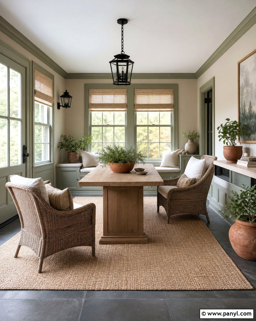 Agreeable Gray And Clary Sage Sunroom - 30 colors that go with agreeable gray ideas