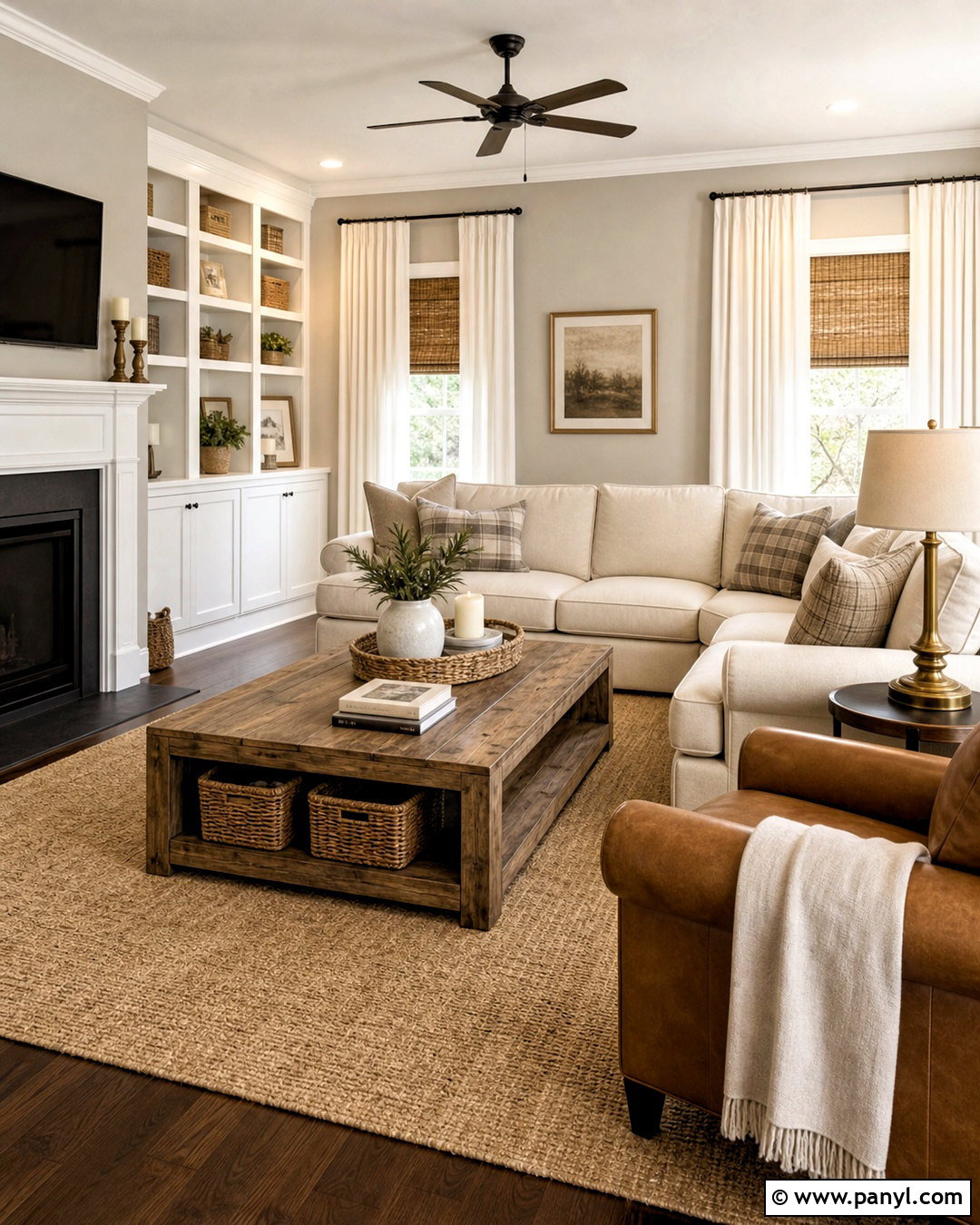 Agreeable Gray And Cream Family Room - 20 agreeable grey color scheme ideas