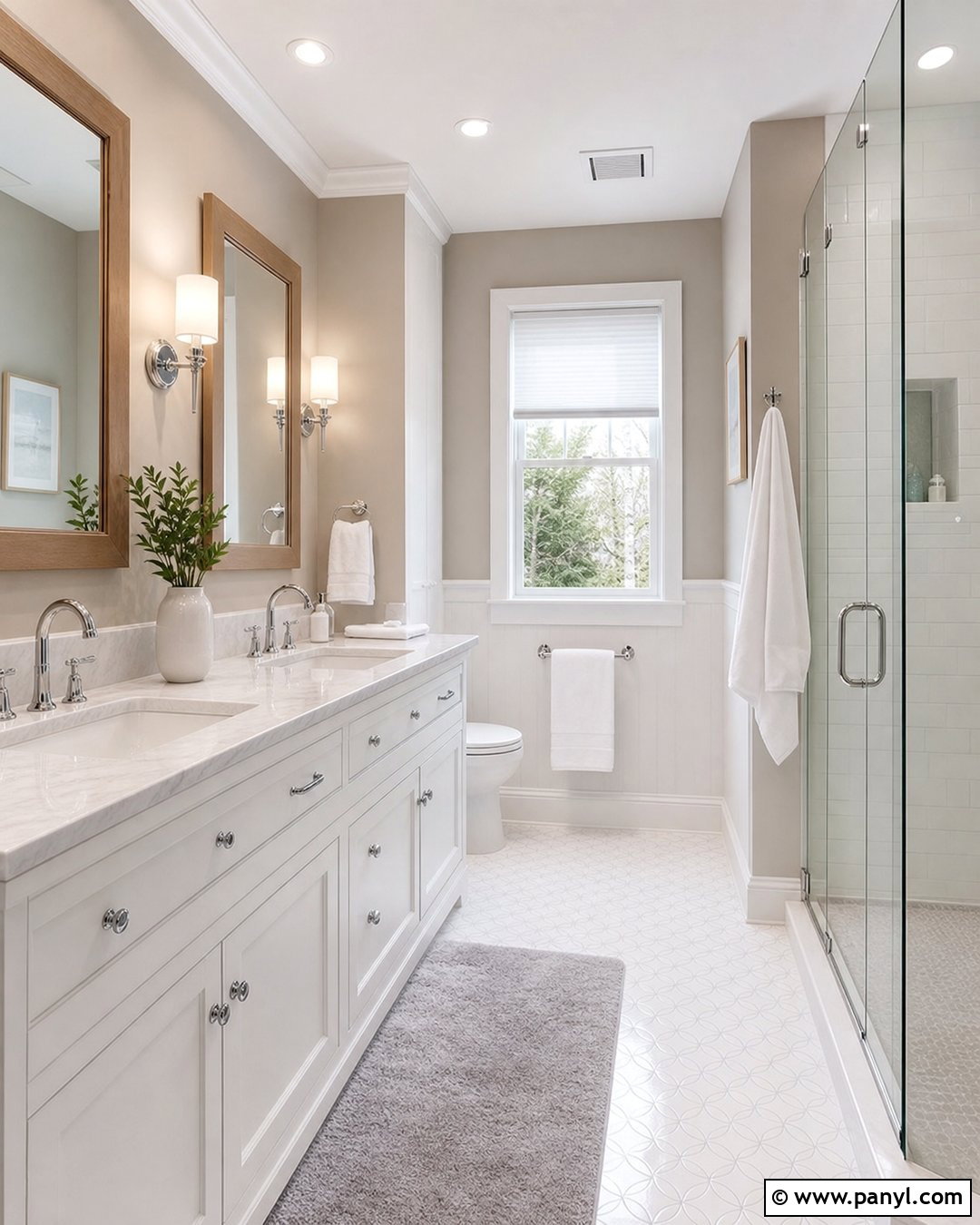 Agreeable Gray And Extra White Bathroom - 30 colors that go with agreeable gray ideas