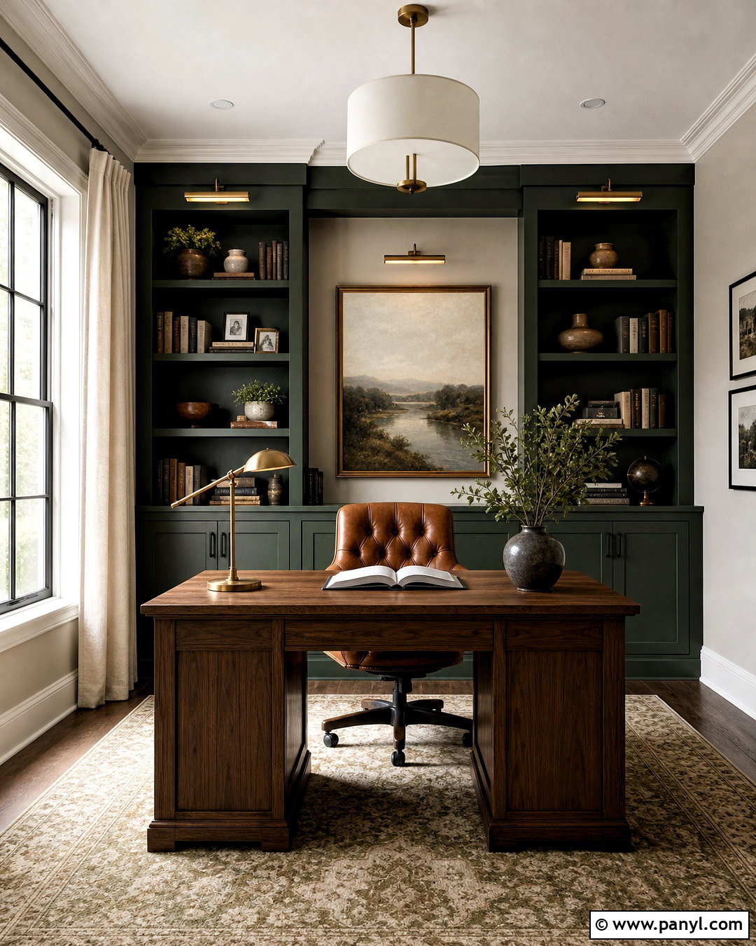 Agreeable Gray And Forest Green Office - 20 agreeable grey color scheme ideas