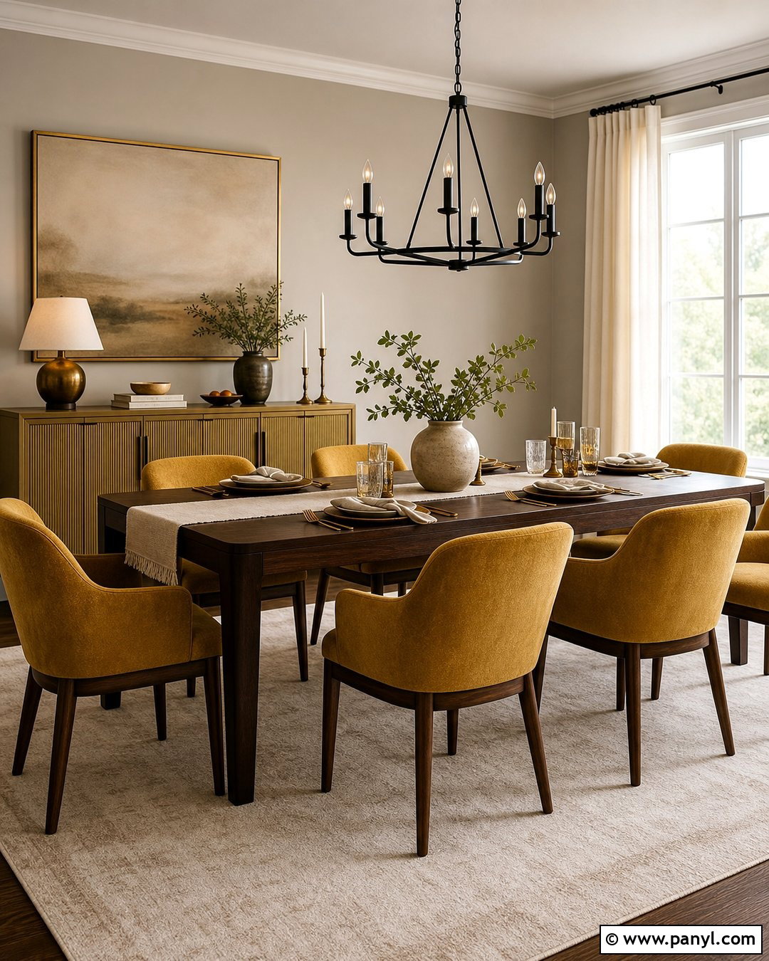 Agreeable Gray And Mannered Gold Dining Room - 30 colors that go with agreeable gray ideas