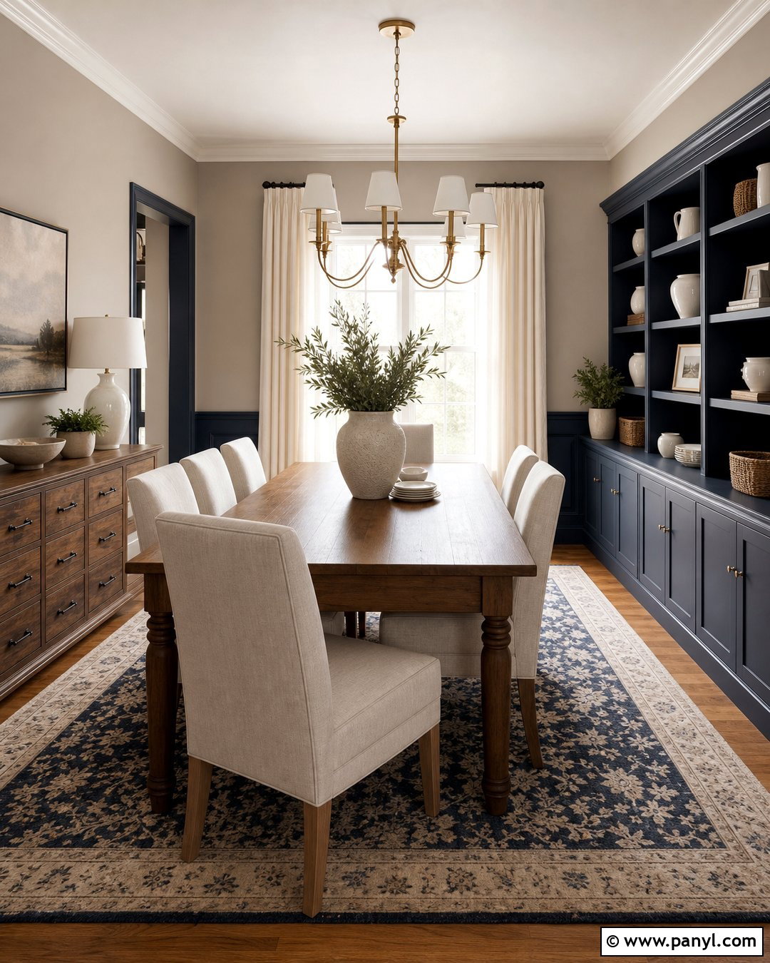 Agreeable Gray And Naval Dining Room - 30 colors that go with agreeable gray ideas