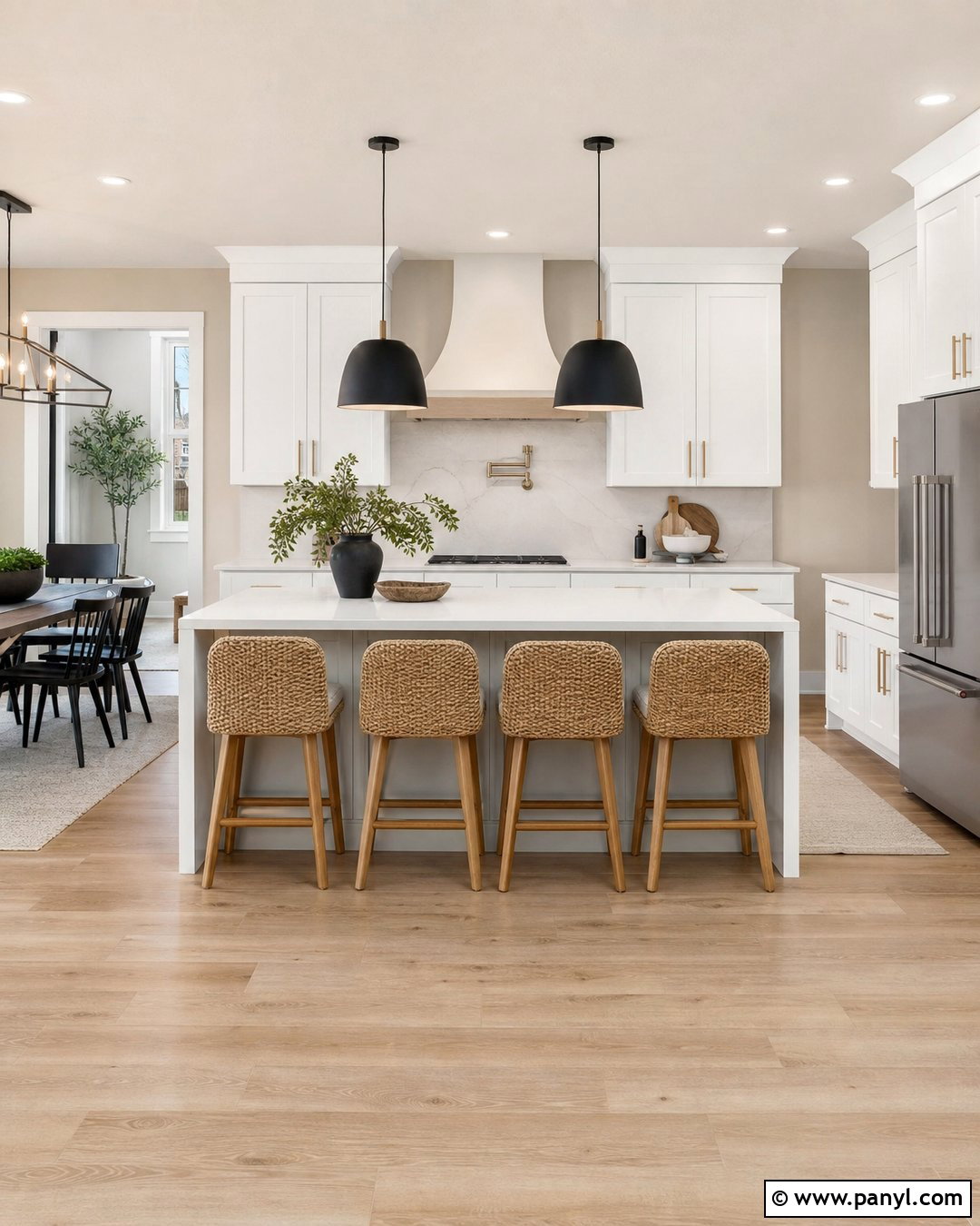 Agreeable Gray And Pure White Kitchen - 30 colors that go with agreeable gray ideas