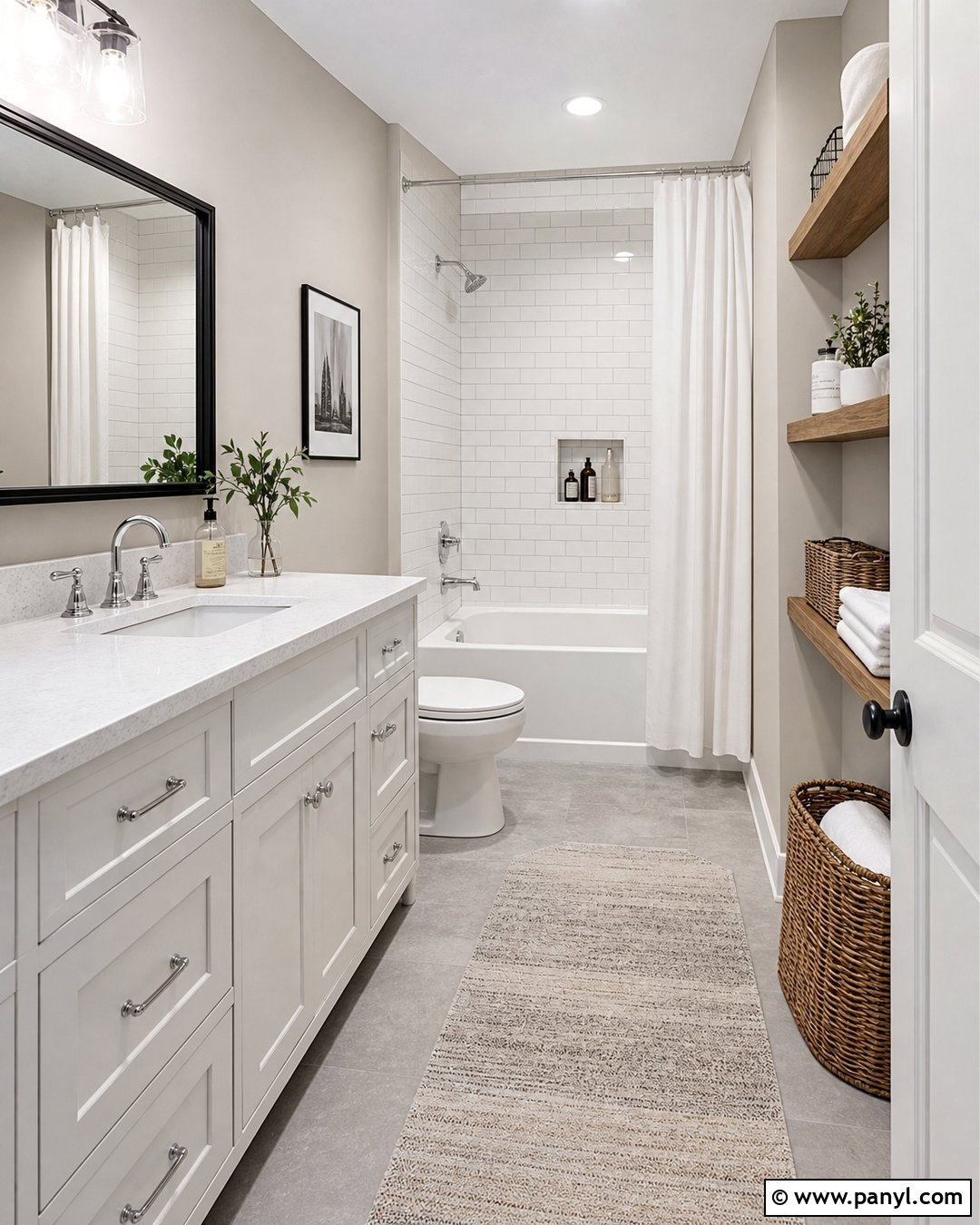 Agreeable Gray Bathroom With White Tile - 30 Agreeable Gray Sherwin Williams Walls
