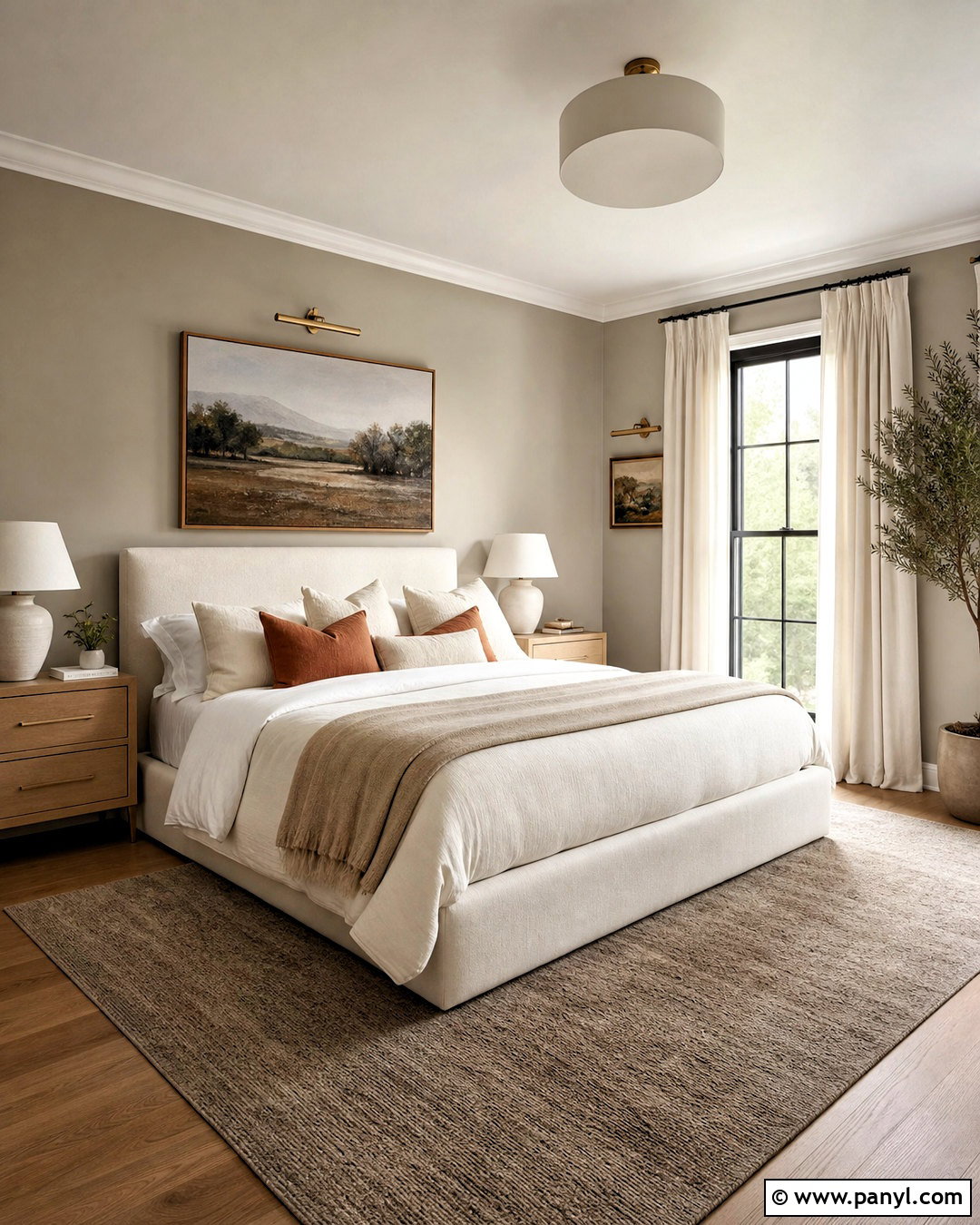 Agreeable Gray Bedroom With Cream Textiles - 20 repose gray vs agreeable gray ideas