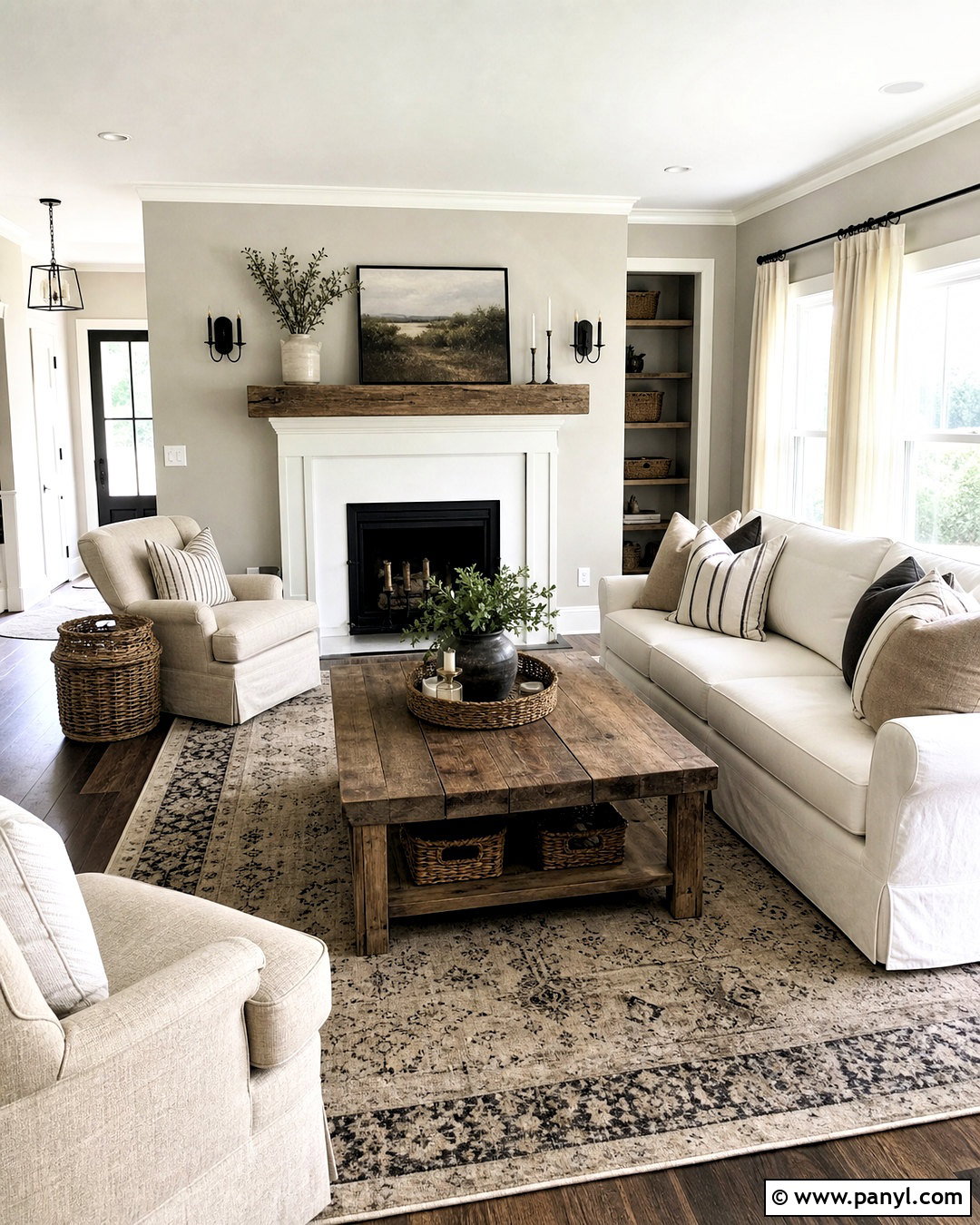 Agreeable Gray Farmhouse Living Room - 20 agreeable gray sherwin williams living room ideas