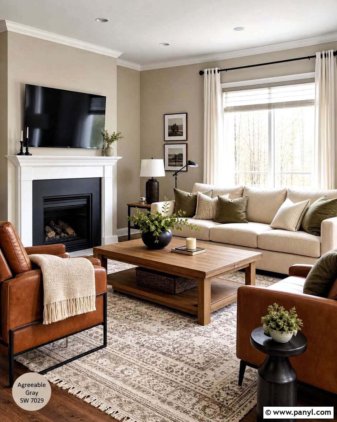 Agreeable Gray Living Room - 20 sw greige paint colors