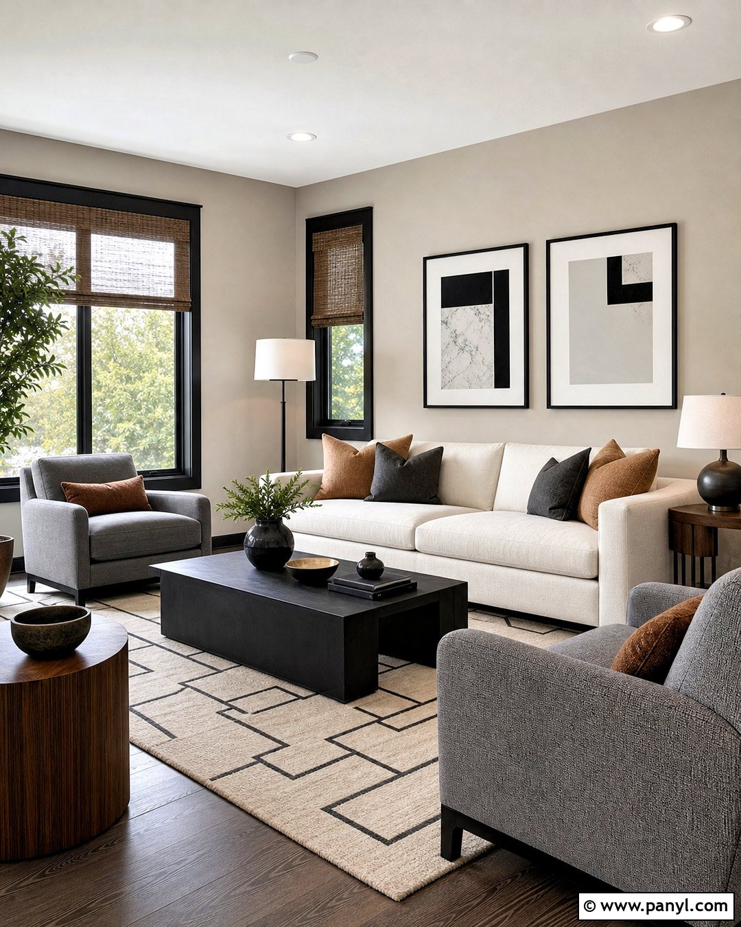 Agreeable Gray Living Room With Black Accents - 20 agreeable gray living room ideas