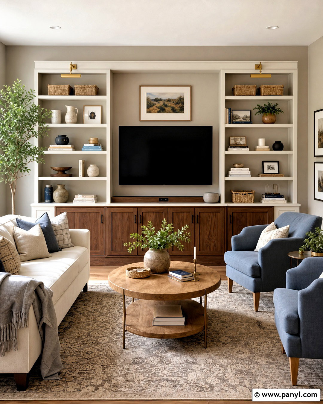 Agreeable Gray Living Room With Built Ins - 20 agreeable grey living room ideas