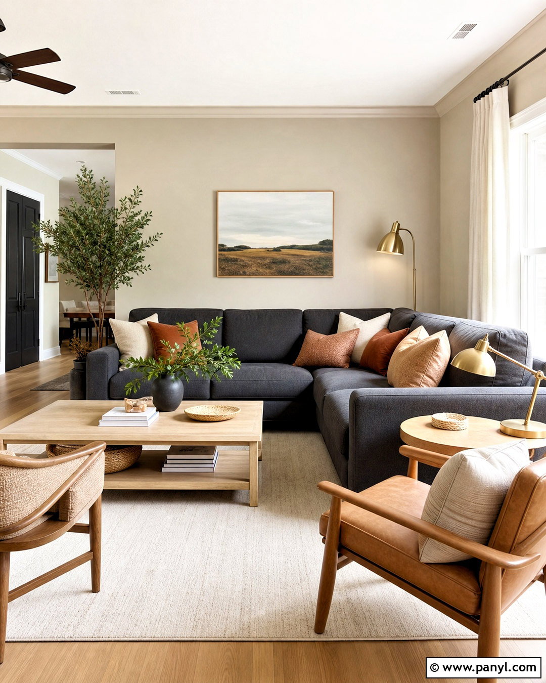 Agreeable Gray Living Room With Charcoal Sofa - 20 agreeable grey living room ideas