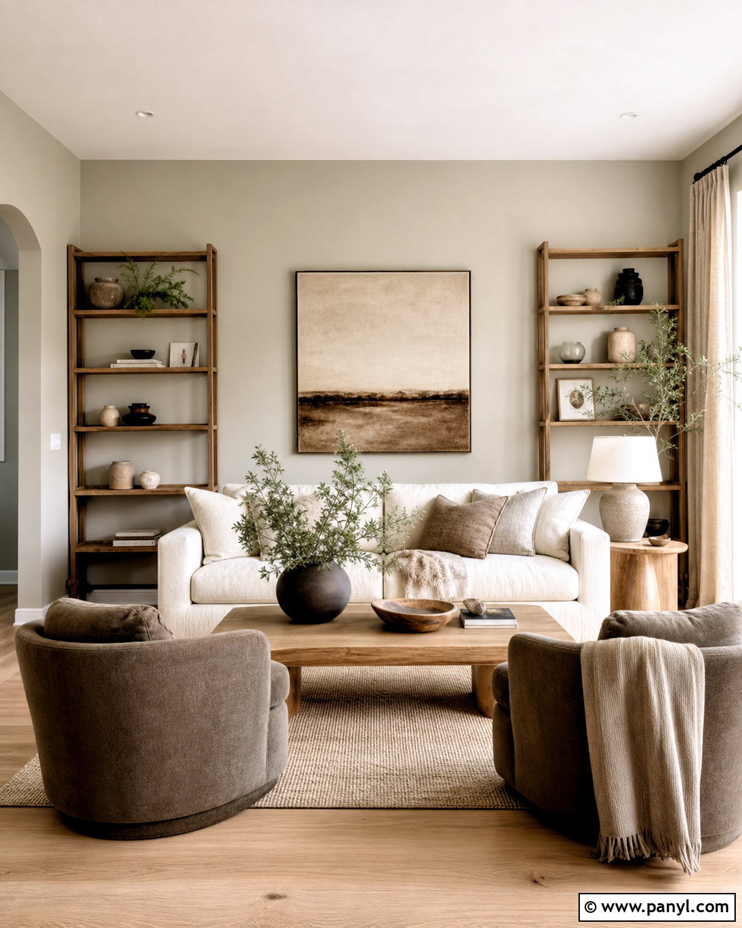 Agreeable Gray Living Room With Natural Wood - 20 agreeable gray living room ideas