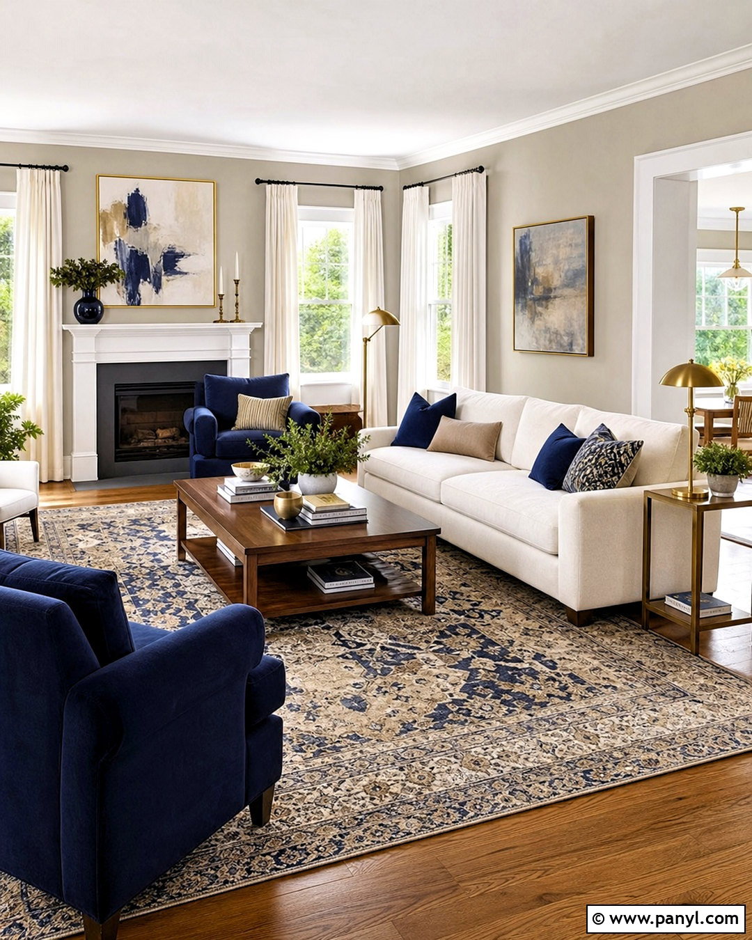 Agreeable Gray Living Room With Navy Accents - 20 agreeable gray living room ideas