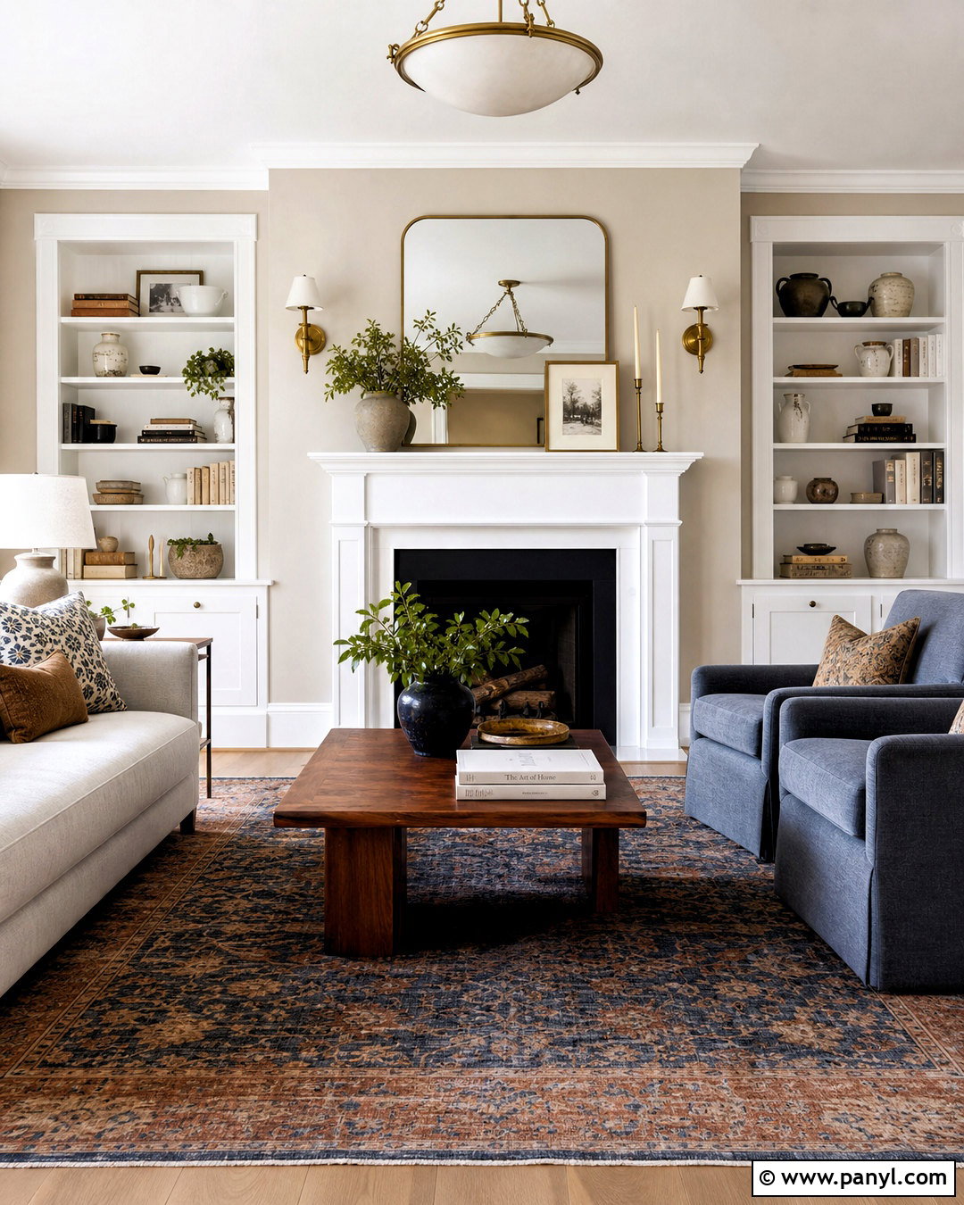 Agreeable Gray Living Room With White Fireplace - 20 agreeable gray living room ideas