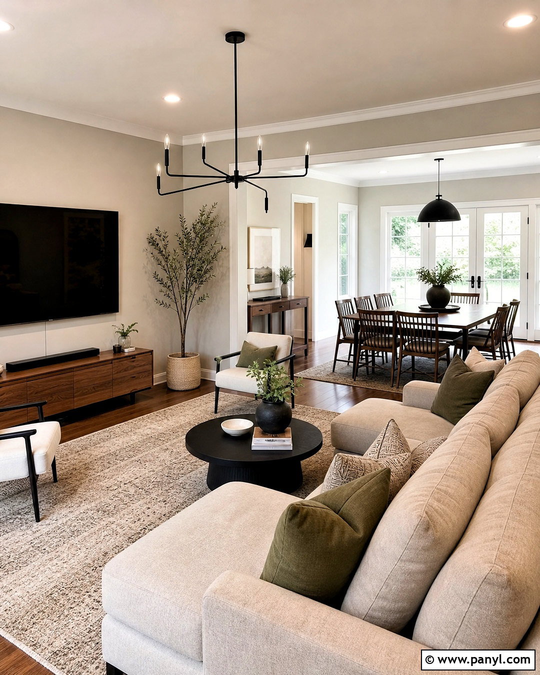 Agreeable Gray Open Concept Living Room - 20 agreeable gray sherwin williams living room ideas