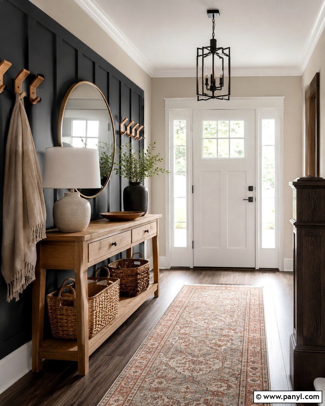 Agreeable Gray With Black Board And Batten Wall - 20 Agreeable Grey With Accent Wall Ideas
