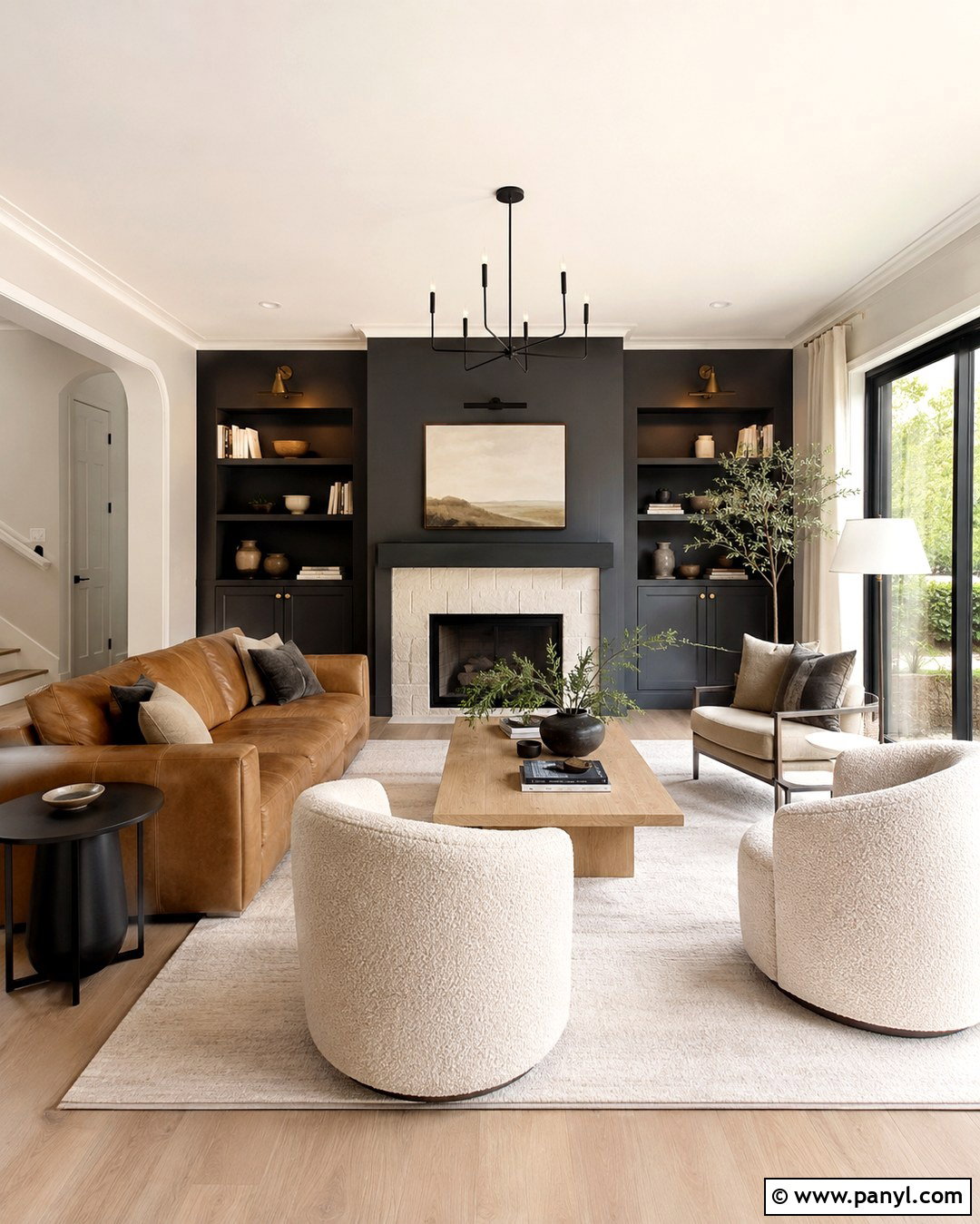Agreeable Gray With Charcoal Fireplace Wall - 20 Agreeable Grey With Accent Wall Ideas