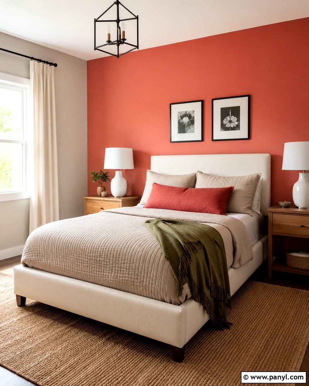 Agreeable Gray With Coral Rose Accent Wall - 20 Agreeable Grey With Accent Wall Ideas