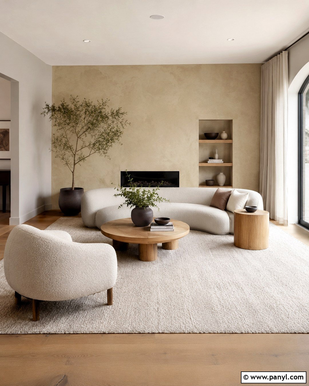 Agreeable Gray With Cream Limewash Wall - 20 Agreeable Grey With Accent Wall Ideas