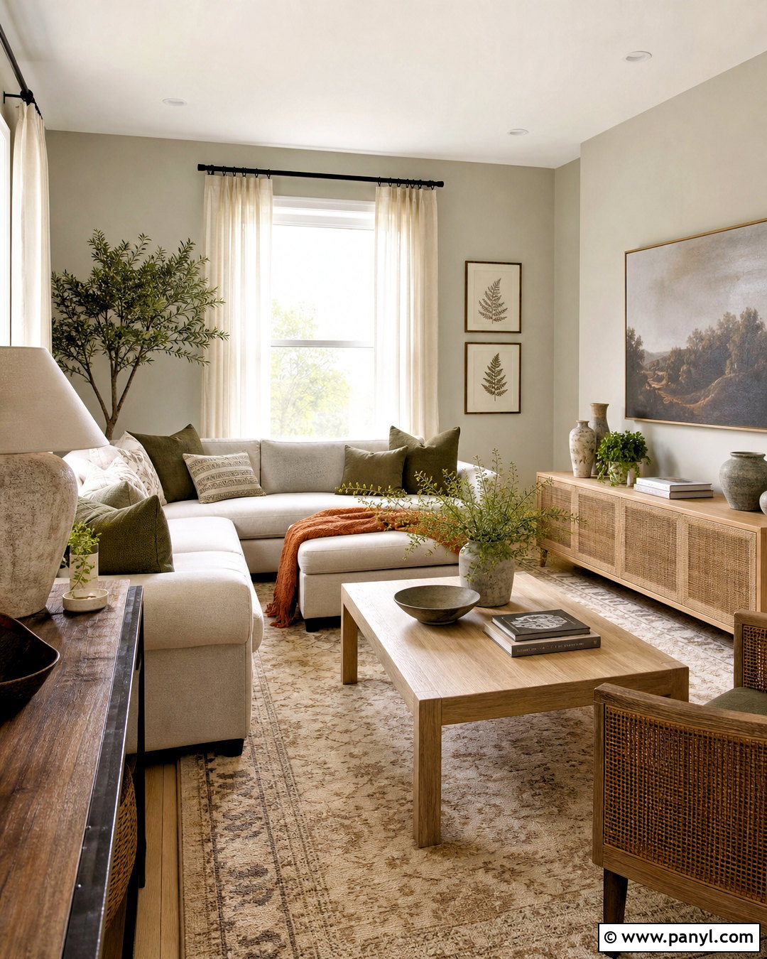 Agreeable Gray With Natural Oak Furniture - 20 agreeable gray sherwin williams living room ideas