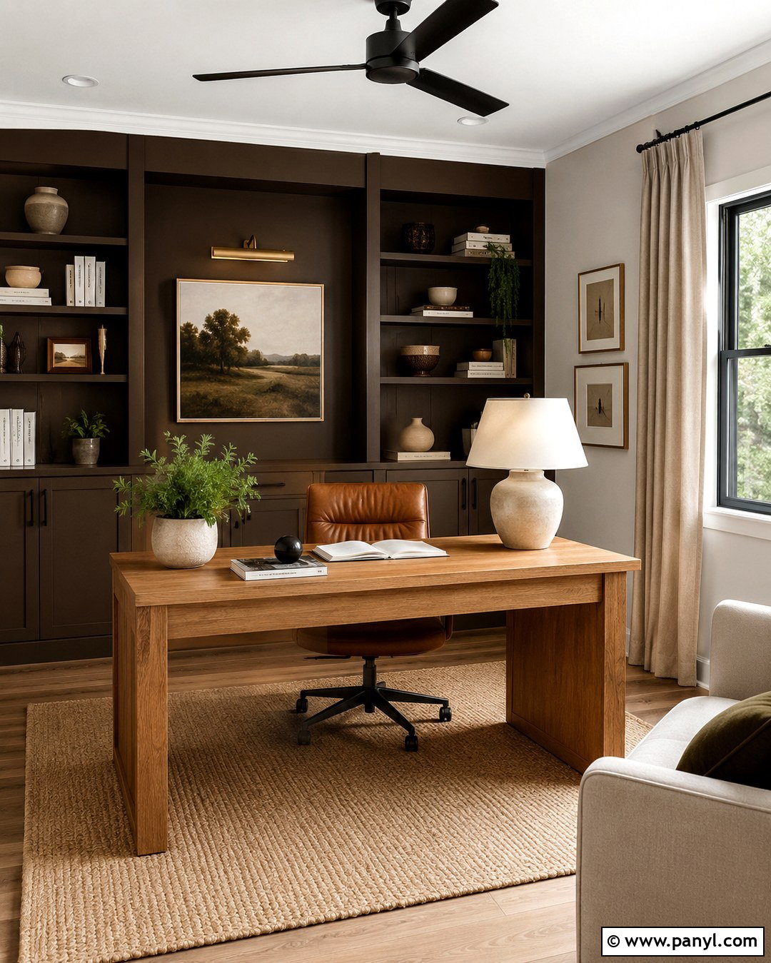 Agreeable Gray With Urbane Bronze Accent Wall - 20 Agreeable Grey With Accent Wall Ideas