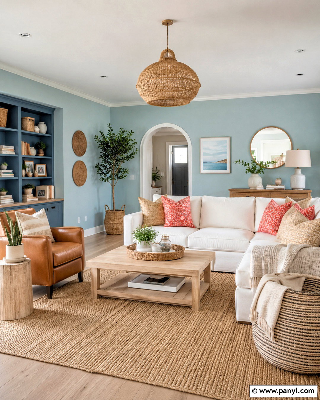 Airy Blue Living Room - 20 paints for home living rooms