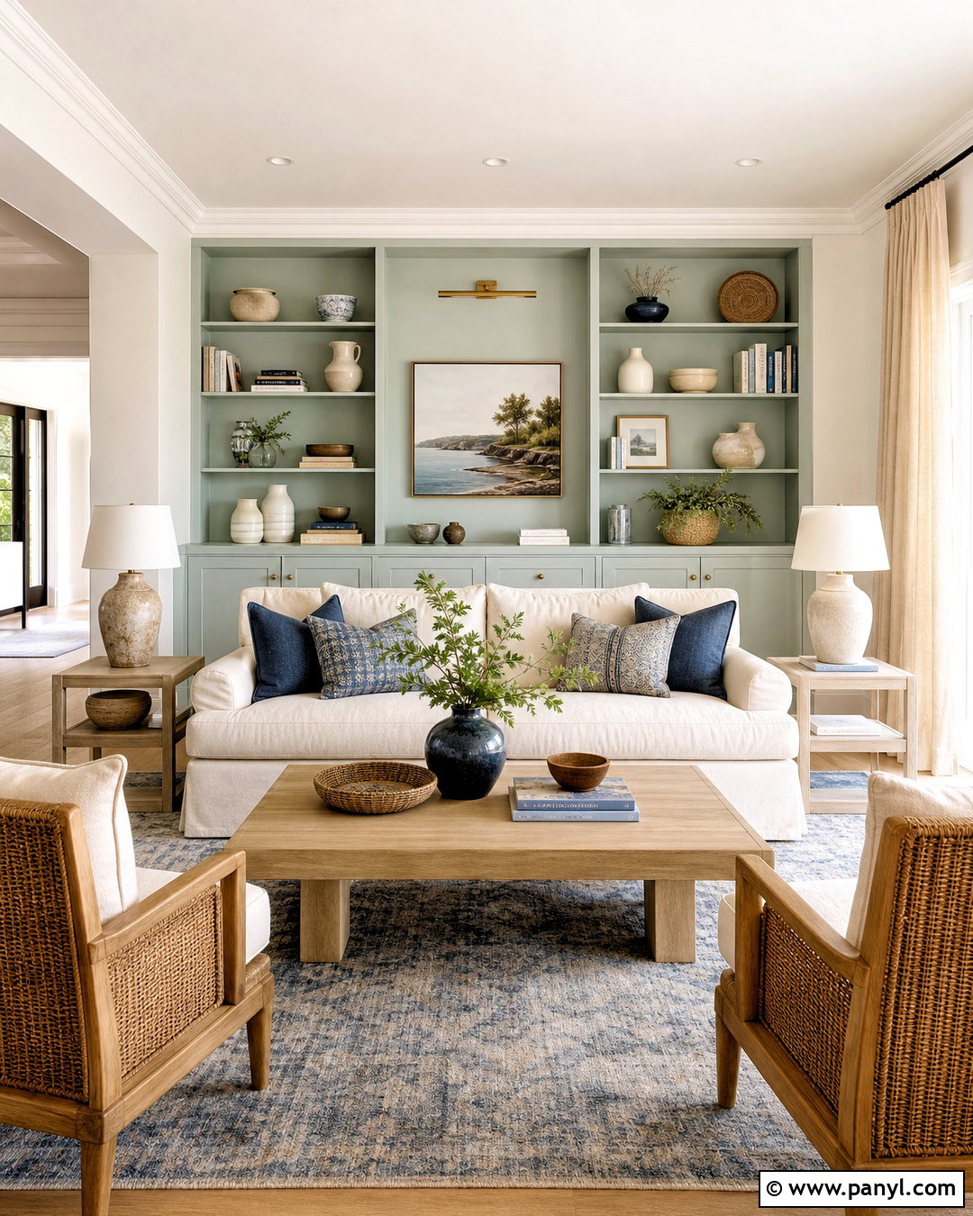 Alabaster And Sea Salt Coastal Living Room - 20 sherwin williams alabaster color palette ideas