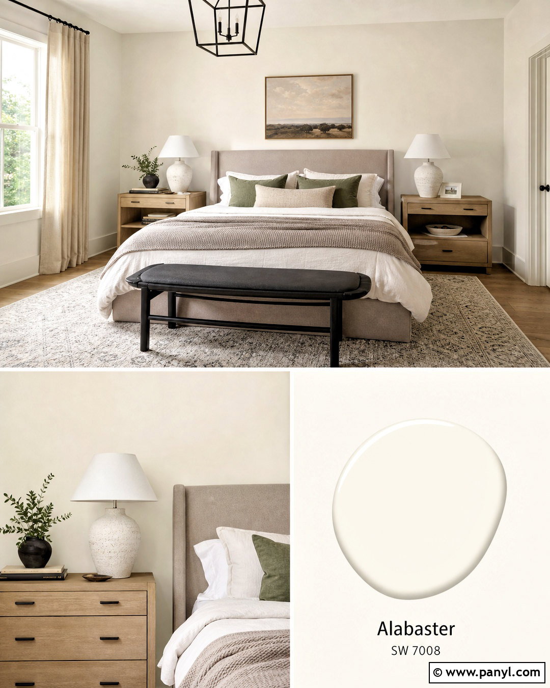 Alabaster Bedroom With Soft Greige Decor - 20 alabaster vs swiss coffee ideas